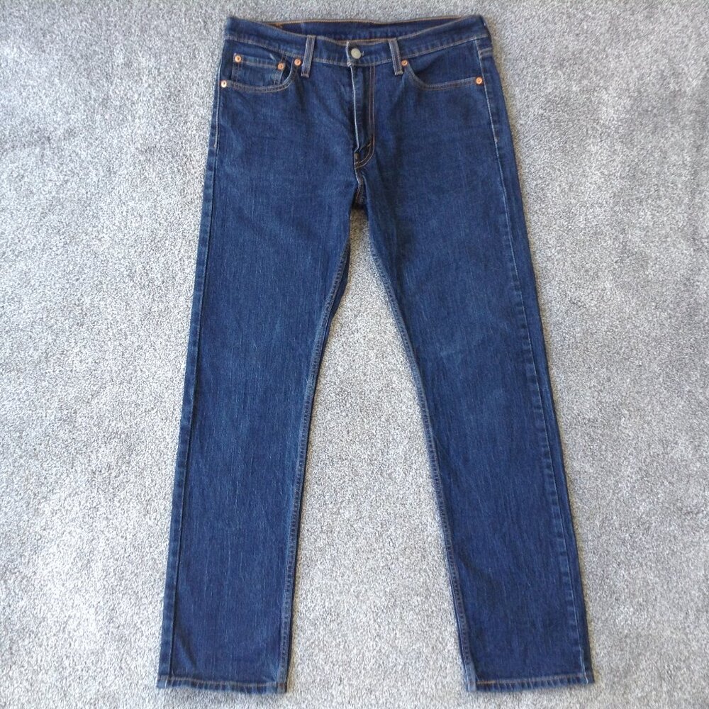 ⭐LEVI’S 513 SLIM STRAIGHT DENIM JEANS in Dark Wash, size 32/32⭐